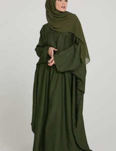 Muslimah Dress Moss Green